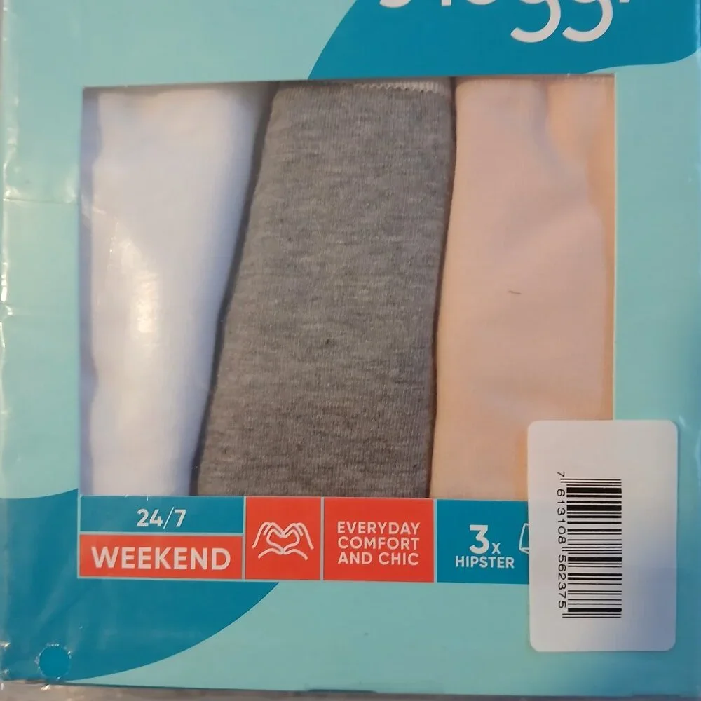 Sloggi Women's Hipster 24/7 Weekend Panties 3 Pack NIB  UK SZ S